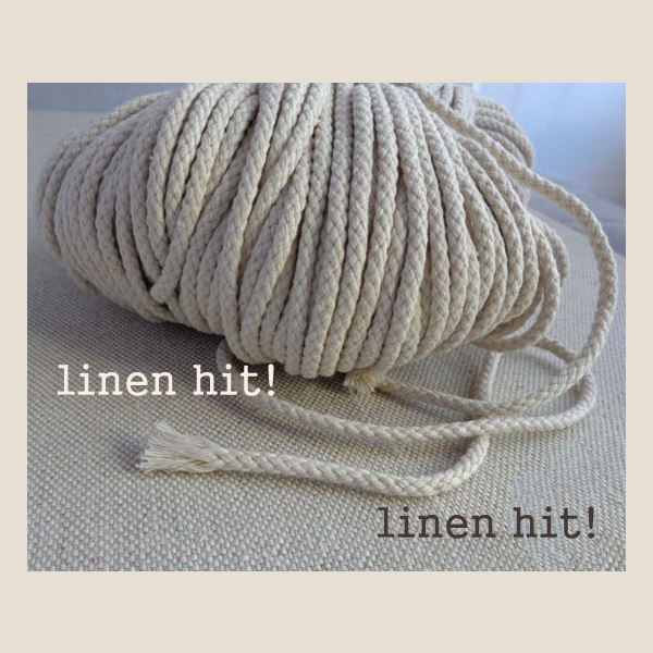 sznurek lniany pleciony plaited linen cord