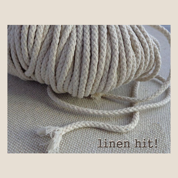sznurek lniany pleciony plaited linen cord