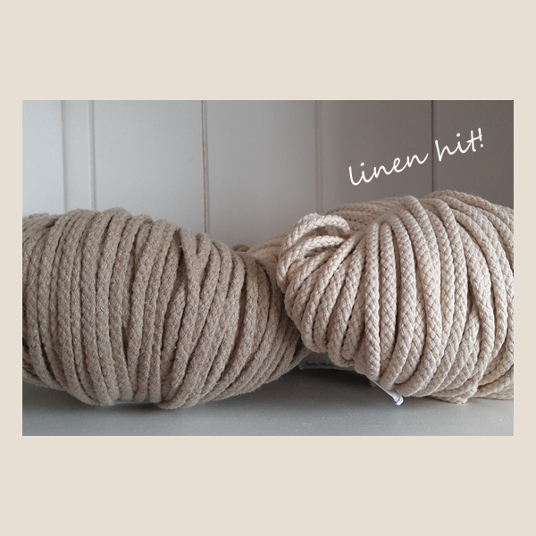 sznurek lniany pleciony linen plaited cord
