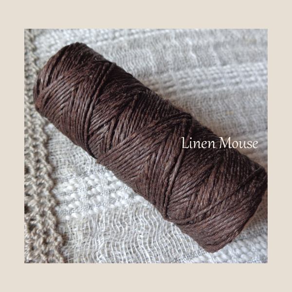 SZNUREK LNIANY 0,9 mm Brąz Czekolada Mini Szpulka 30mb