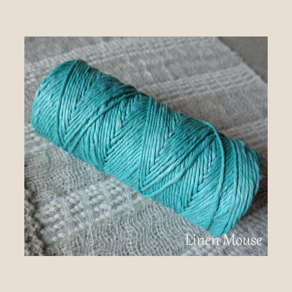 SZNUREK LNIANY 0,9 mm Ciemny Turkus Mini Szpulka 30mb