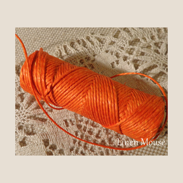 SZNUREK LNIANY 0,9 mm Orange Mini Szpulka 30mb