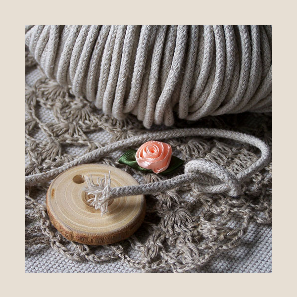 sznurek lniany pleciony plaited linen cord