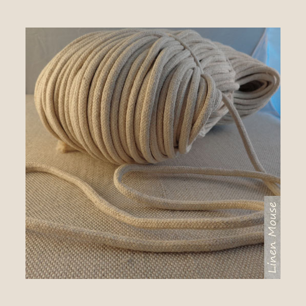 sznurek lniany pleciony plaited linen cord