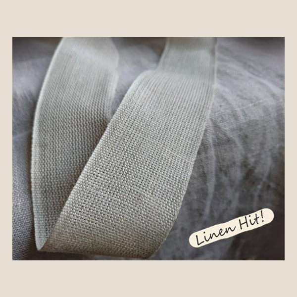 taśma lniana szeroka linen ribbon
