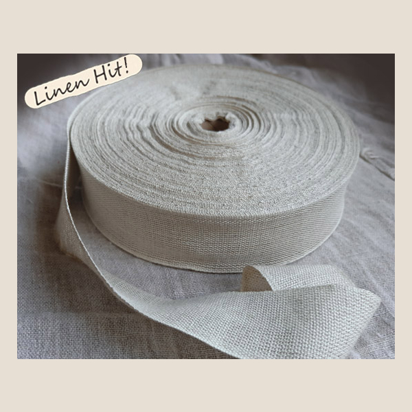 taśma lniana szeroka linen ribbon
