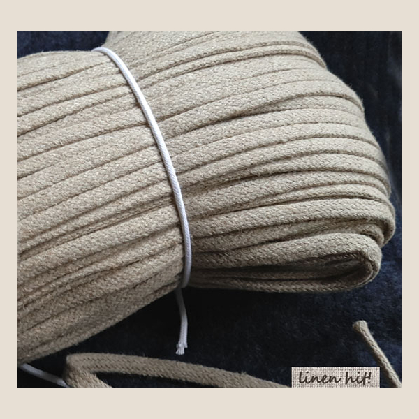 lniany sznur płaski flat linen cord