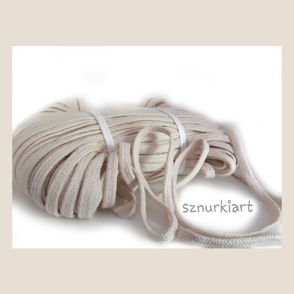 sznurek bawełniany płaski flat cotton string