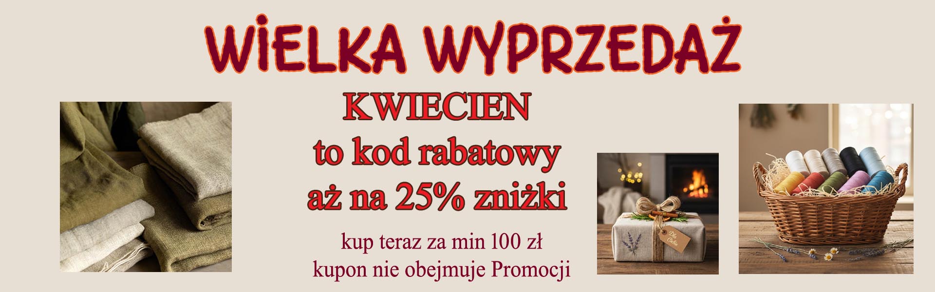 WIELKA WYPRZEDAŻ w LINEN HIT!